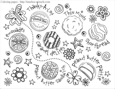 girl scout cookie coloring sheets timeless miraclecom