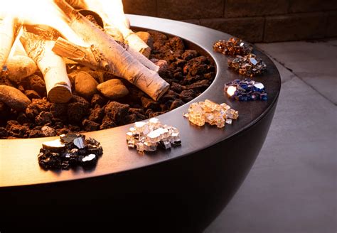 Reflective Fire Glass Incredible Color Options Montana Fire Pits