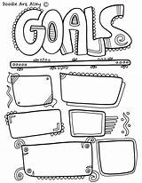 Goals Goal Worksheet Coloring Setting Pages School Activities Student Kids Printable Sheet Template Board Doodles Classroom Printables Great Choose Classroomdoodles sketch template