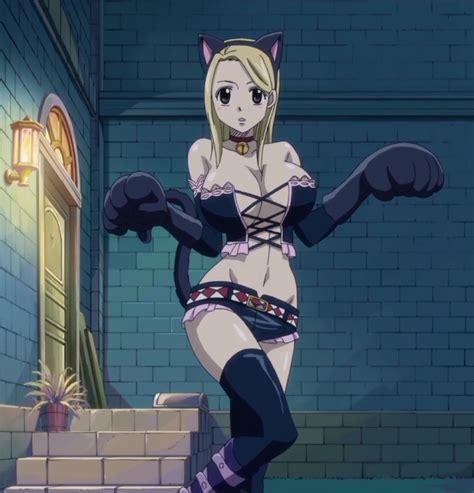 image lucy s cat girl attire stitched night fairy tail