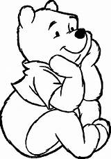 Coloring Pooh Think Winnie Pages Happy Wecoloringpage Drawings Choose Board sketch template
