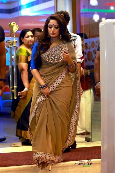 malayalam actress kavya madhavan in a laksyah saree pretty saree
