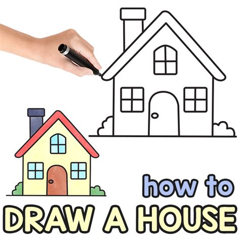 draw  house step  step drawing tutorial easy peasy  fun