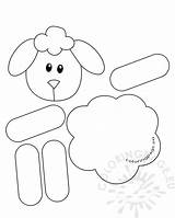 Lamb Craft Paper Preschool Easter Coloring Templates Coloringpage Eu sketch template