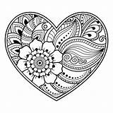 Flower Drawing Pattern Heart Choose Board Lotus Mehndi Form Coloring Pages sketch template