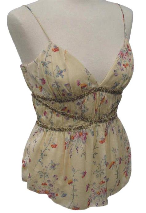 Badgley Mischka • Silk Floral Print Blouse Camisole Top