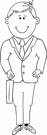 Outline Suit Clipart Man Transparent Coloring Webstockreview Person Big sketch template