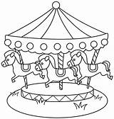 Carousel Coloring Pages Horse Template sketch template