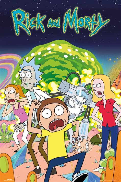 rick and morty group poster buy online at