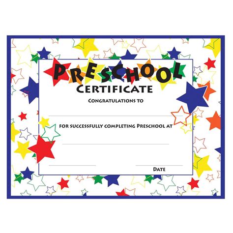 preschool graduation certificate template   business templates