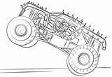 Monster Truck Prowler Pages Coloring Max sketch template