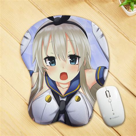 Gmilli Soft Silicon Wrist Rest Mouse Pad Japan Korea Anime 3d Sexy Girl