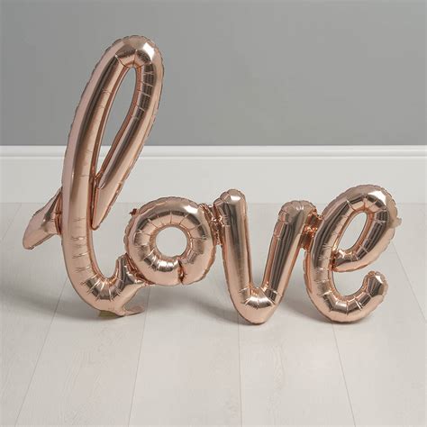 foil love balloon banner by bubblegum balloons