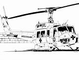 Huey Iroquois Medevac Helicopters Aviation sketch template