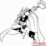 Avengers Coloring Thor Pages Colouring Books sketch template