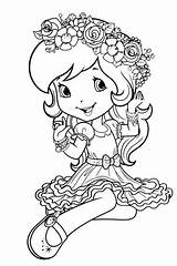 Strawberry Shortcake Coloring Pages Printable Cute Girls Sheets Princess Cartoon Colouring Kids Dn Save Bubakids Uploaded User Choose Board Disney sketch template