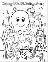 Sea Coloring Pages Ocean Creatures Life Animals Animal Print Printable Underwater Beach Adult Under Detailed Scene Realistic Color Marine Cloudy sketch template