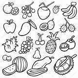 Frutas Verduras Kolorowanka Owoce Fruits Impresas Fruta Dibujo Owoców Zestaw Varias sketch template