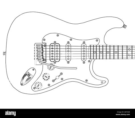 electric guitar outlines stock vector image art alamy