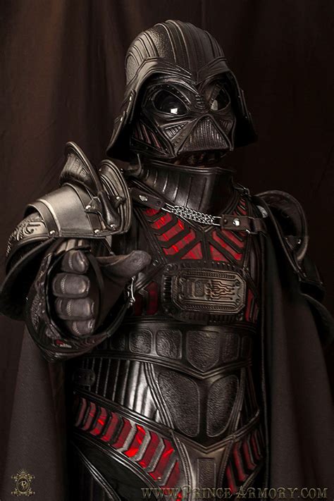 suit  leather medieval armor styled  darth vaders iconic costume  star wars