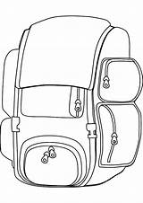Backpack Coloring Pages Useful Tocolor Bag Drawing Color Backpacks Print sketch template