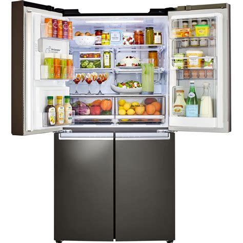 lg  cu ft  door french door  door smart wi fi enabled refrigerator black stainless