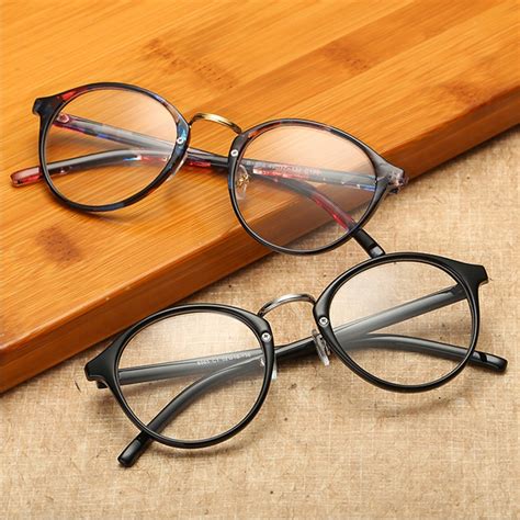 mincl retro round glasses frame fashion personality reading glasses