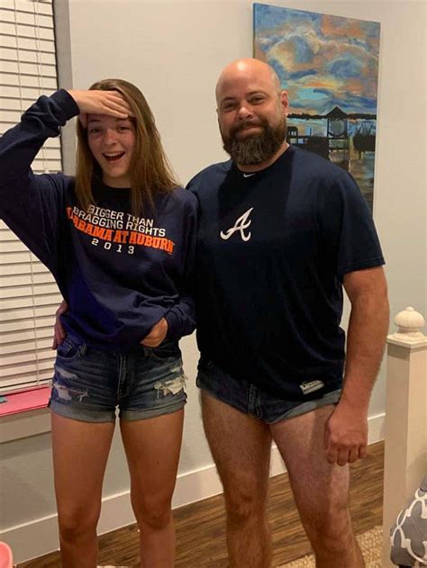dad teaches his daughter a lesson about wearing short shorts 4 pics