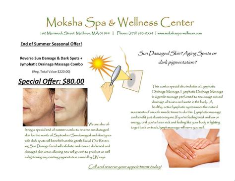 moksha spa wellness center   offering  special