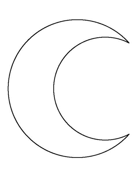 crescent moon pattern   printable outline  crafts creating