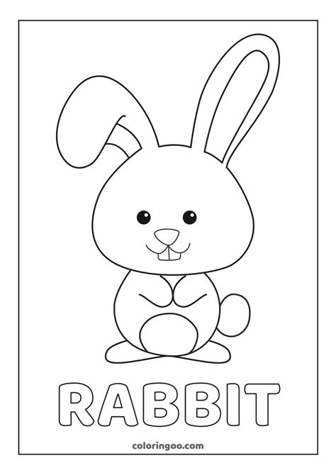 rabbit printable coloring pages  kids