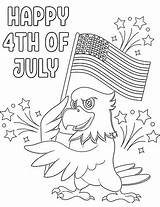 4th Patriotic Eagles sketch template