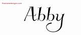 Abby Name Abbey Designs Tattoo Elegant Graphic Names Print Tag Freenamedesigns sketch template