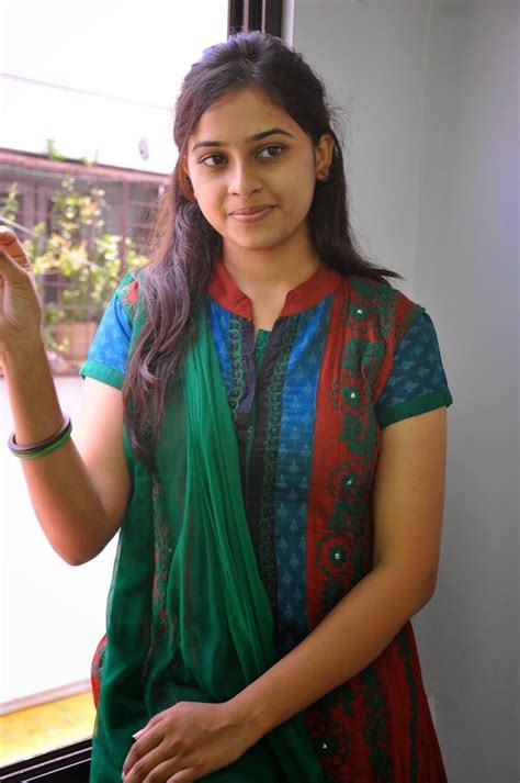 Actress Sri Divya Latest Photos In Green Chudidar Hd Wallpapaer Images