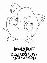 Jigglypuff Coloring Pokemon Pages Printable Kids Cute sketch template
