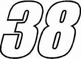 38 Font Number Decal Race Sticker Impact Nascar Decals sketch template