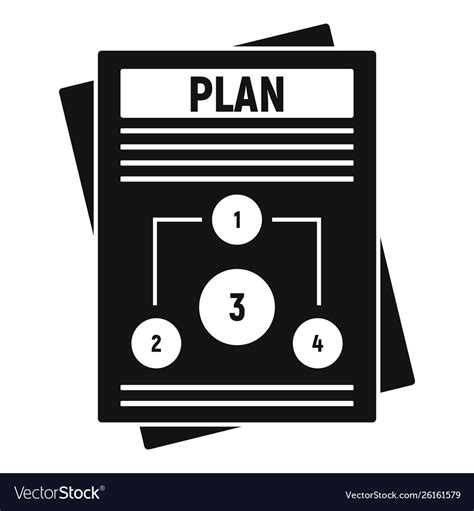 management plan icon simple style royalty  vector image
