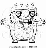 Panda Outlined Ugly Loving Clipart Cartoon Coloring Vector Thoman Cory Jumping sketch template