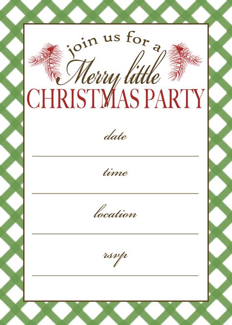 printable christmas invitations templates printable templates