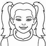 Face Blank Drawing Girl Coloring Faces Pages Getdrawings Girls sketch template