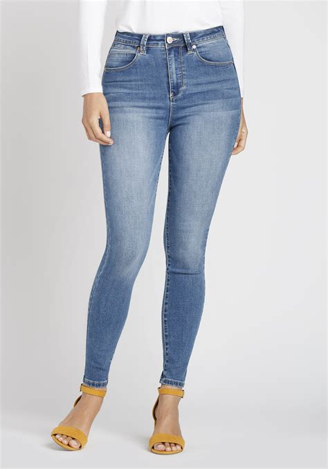 ladies super high waist skinny jeans
