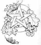 Pentacle Pagan Pentagram Wiccan Witchcraft Bos Mabon Imgkid Carole sketch template