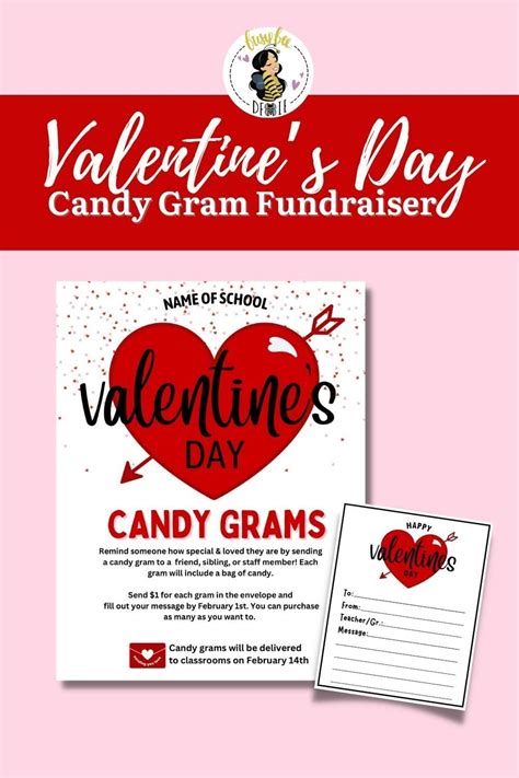 printable valentines day candy gram   school fundraiser