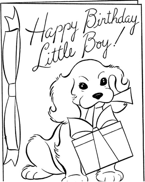 happy birthday boy coloring page coloring book