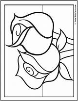 Coloring Rose Pages Roses Printable Two Kids Colorwithfuzzy Pdf Adult Customize Printables Sheet sketch template