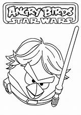 Coloring Luke Angry Birds Wars Star Pages Skywalker Printable Bird Lightsaber Print Adult Drawing Colouring Kids Movies Lego Useful Most sketch template