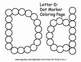 Dot Letter Coloring Marker Preschool Worksheets Alphabet Dauber Pages Bingo Do Activities Printable Learning Dots Lowercase Printables Words Literacy Color sketch template