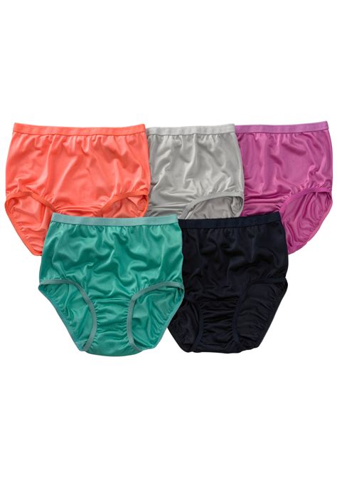 10 Pack Nylon Full Cut Brief By Comfort Choice® Plus Size