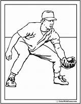 Baseball Coloring Pages Player Printable Players Mlb Outfield Batter Print Ball Pitcher Sports Colorwithfuzzy Sheet Pdf Basball Choose Board sketch template