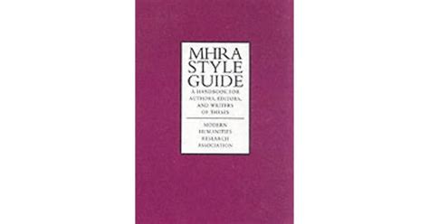mhra style guide  handbook  authors editors  writers